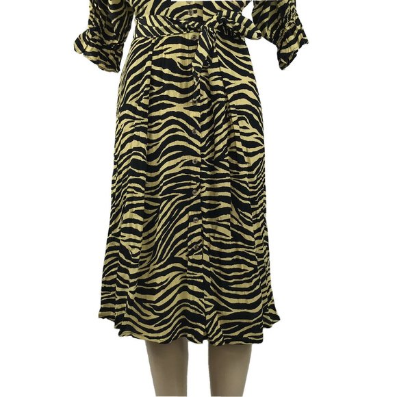 Faithfull The Brand Rafa Midi Dress Amaia Zebra - Picture 5 of 10